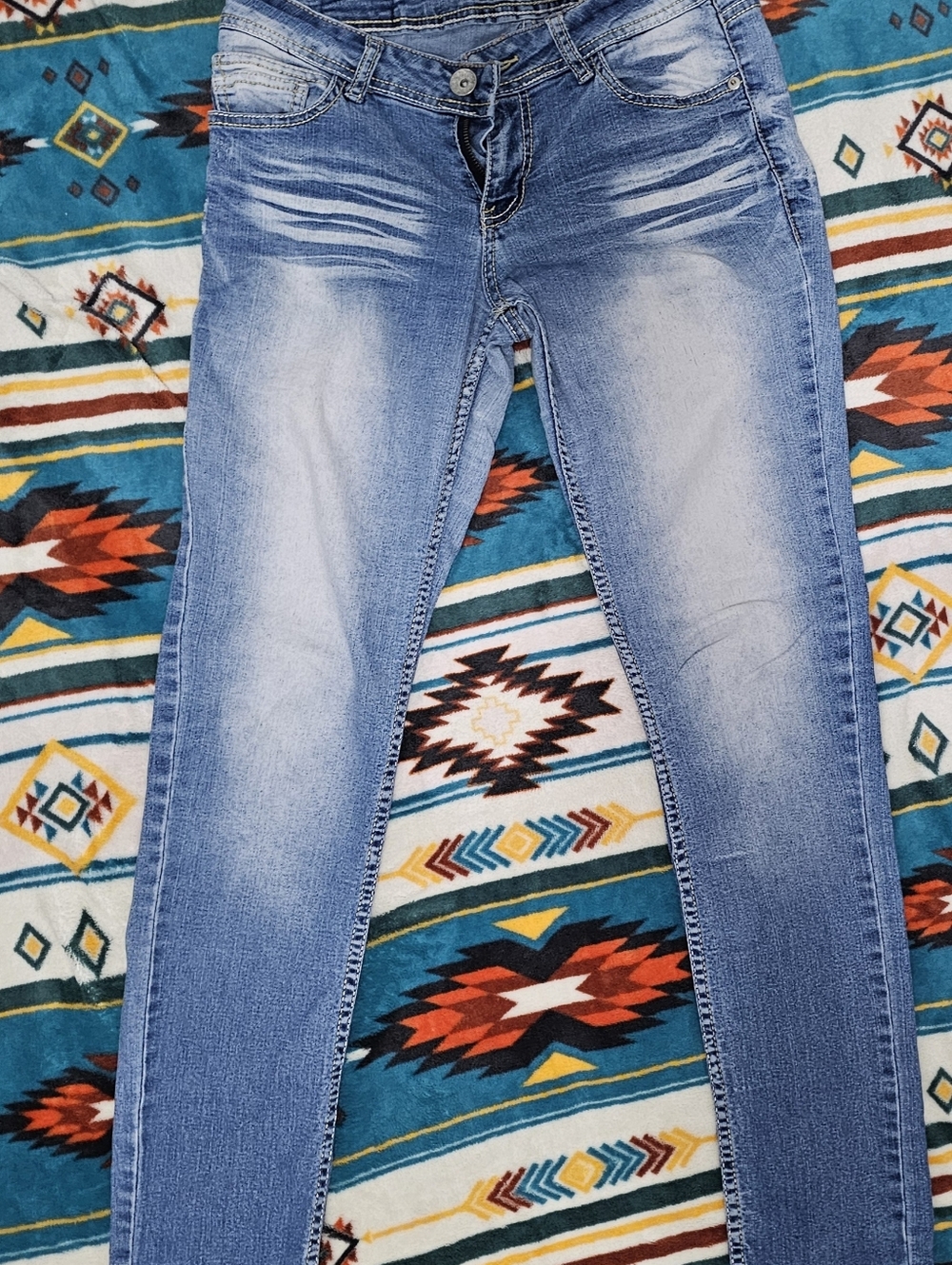 Paris Blues Women's Skinny Jeans - Light Blue Fade